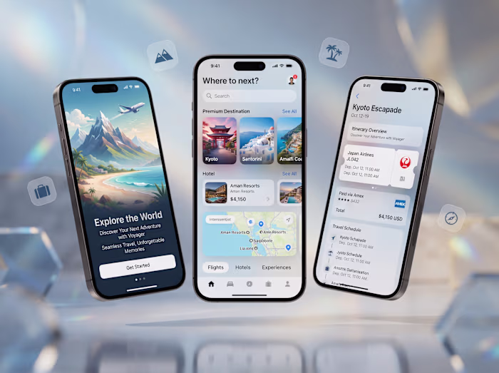 Travel Booking & Itinerary Mobile App UI & UX Design