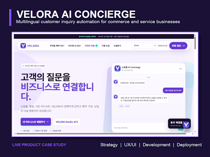 VELORA: Multilingual AI Customer Inquiry Platform