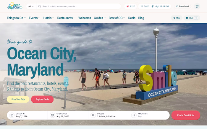 OceanCity.com — WordPress to Next.js Rebuild