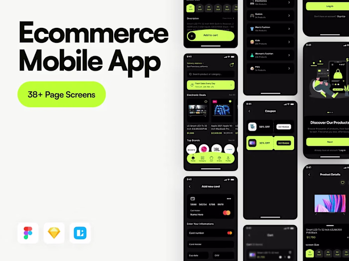 Shop: Ecommerce Mobile App UI Kit for Figma