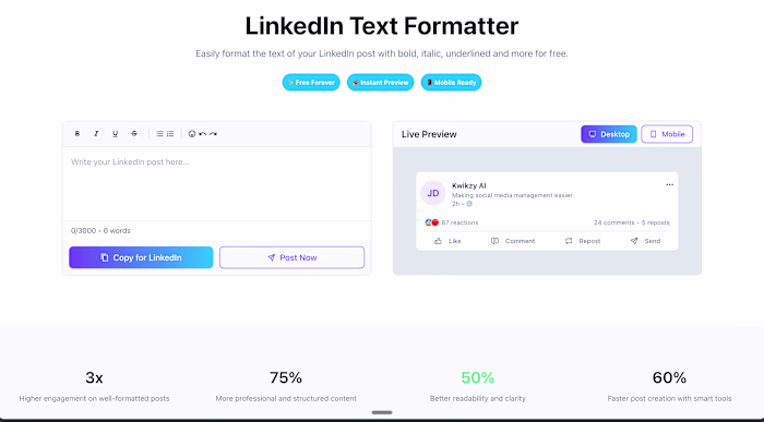 AI-Powered LinkedIn Content Formatter