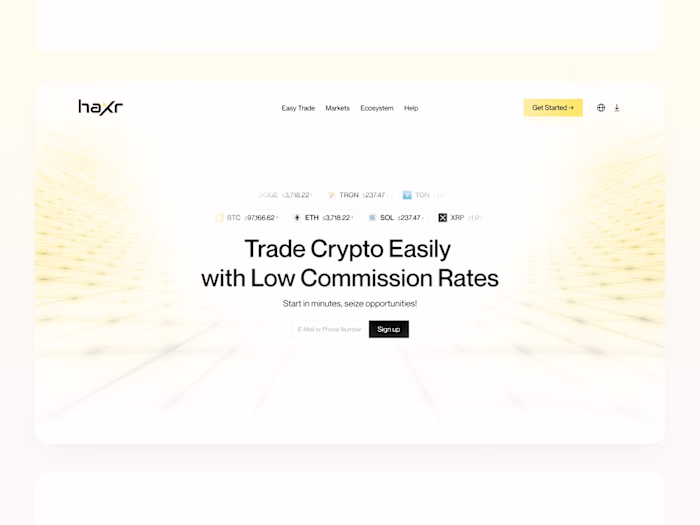 Haxr - Light Theme UI/UX Design