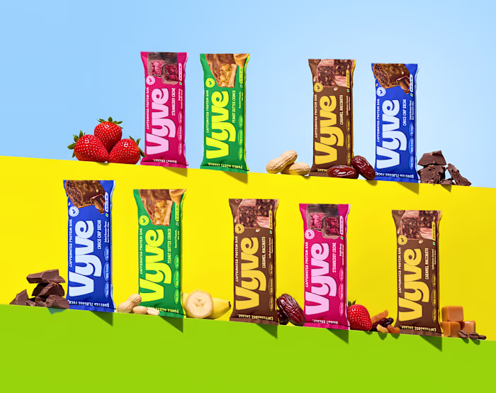 VYVE Caffeinated Protein Bar Branding & Packaging