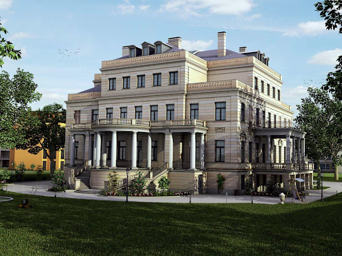3D Visualization of A4 Villa Mansion