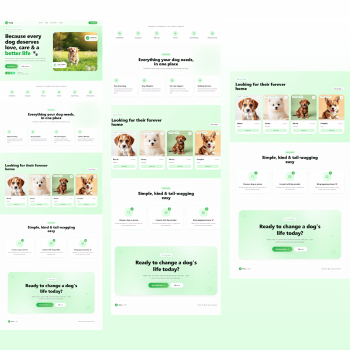 Modern and conversion-focused dog adoption landing