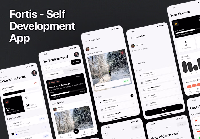 Fortis Mobile App Design for Discipline and Accountability