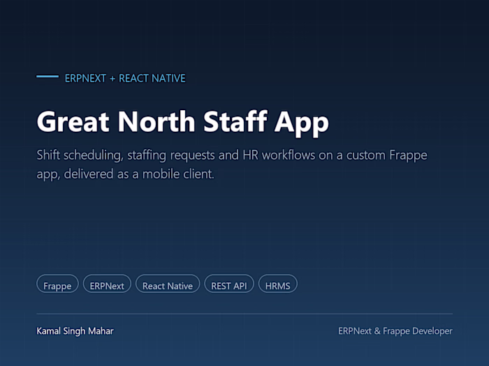 Great North Staff App - ERPNext Shift & Staffing
