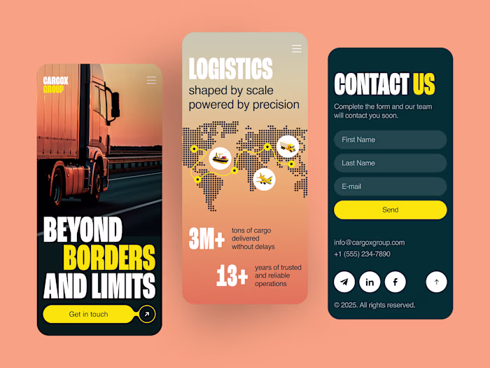 Logistics Mobile App Design