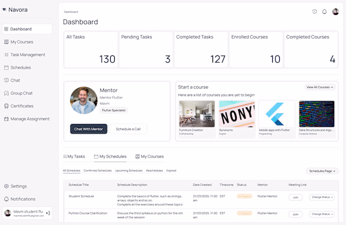 Navora LMS Redesign