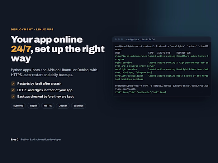 Linux VPS Deploy: From Fresh Ubuntu to Live HTTPS in 1 Minute