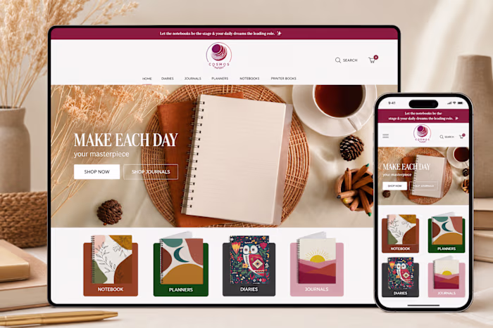 Luxury Shopify Stationery Store Design