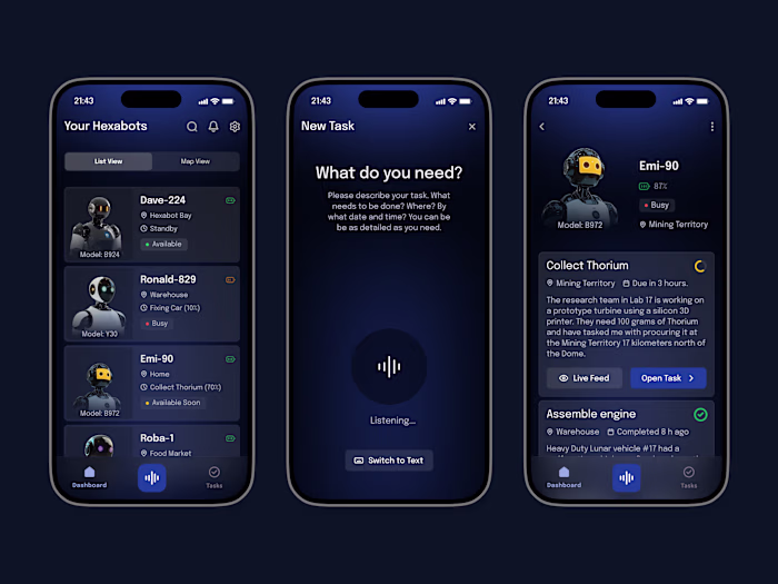 Hexabots app