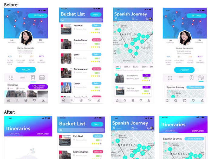 Product UX/UI Improvements