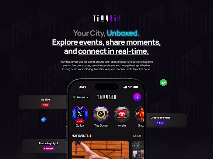 TownBox - Event management app
