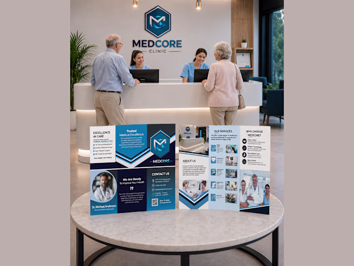 Designed a modern tri-fold brochure