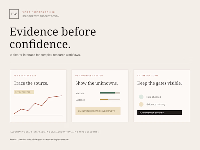 VERA Research UI | Evidence-Aware Research Dashboard