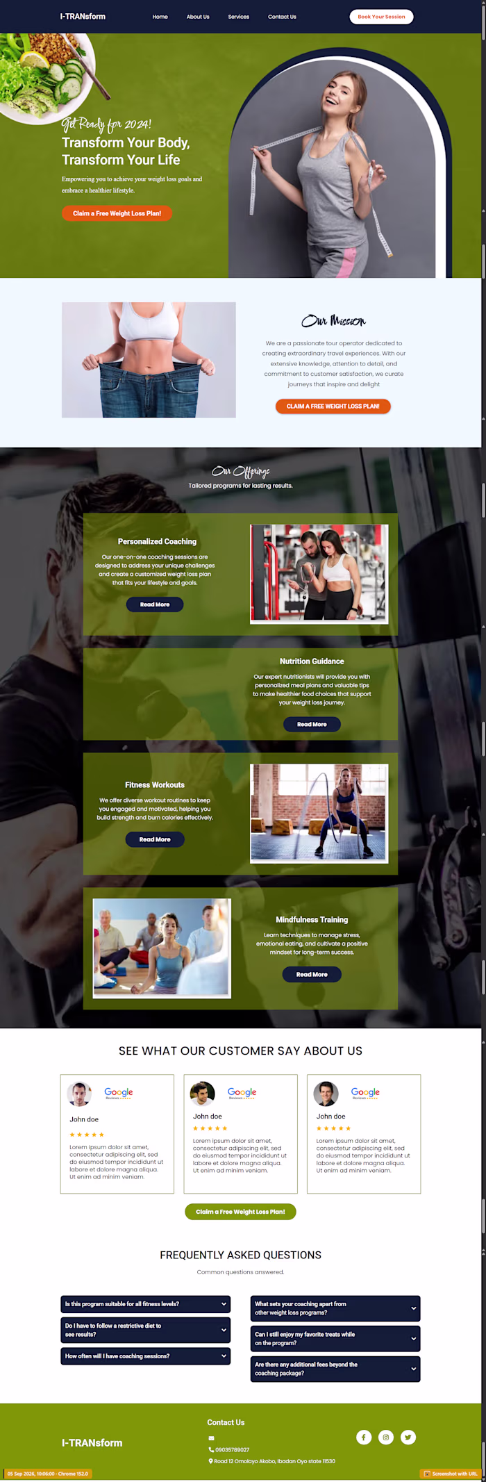 Gohighlevel fitness website