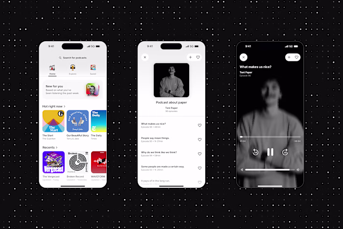 Echoes –– a beautifully designed Podcast app. Designer in Pa...