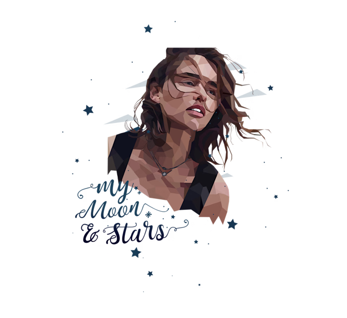 Khaleesi Polygonal Portrait - Game of Thrones