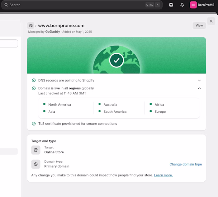 Domain Integration on Shopify