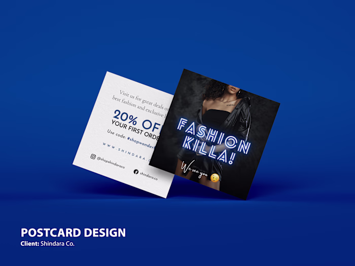 Fashion Killa! Marketing Card: Postcard Design