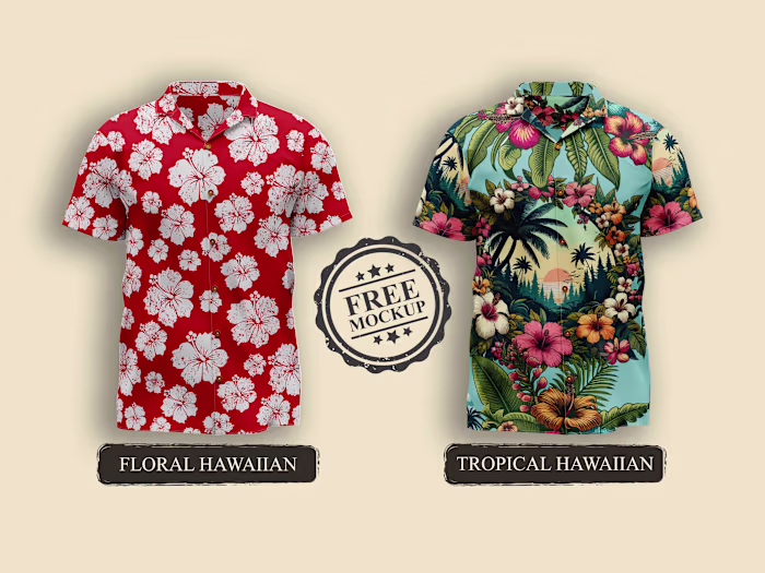 Floral Tropical Hawaiian Shirt Design for Printify