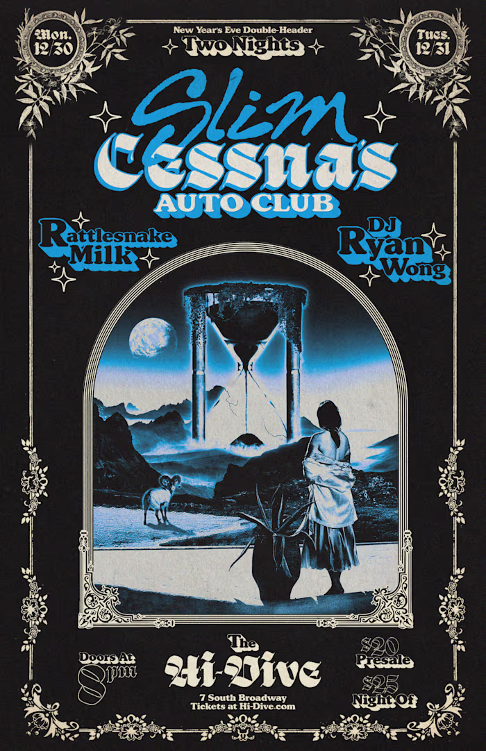Slim Cessna’s Auto Club – NYE Poster Design
