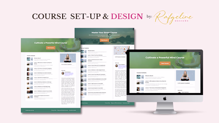 Online Course Platform Design on Kajabi
