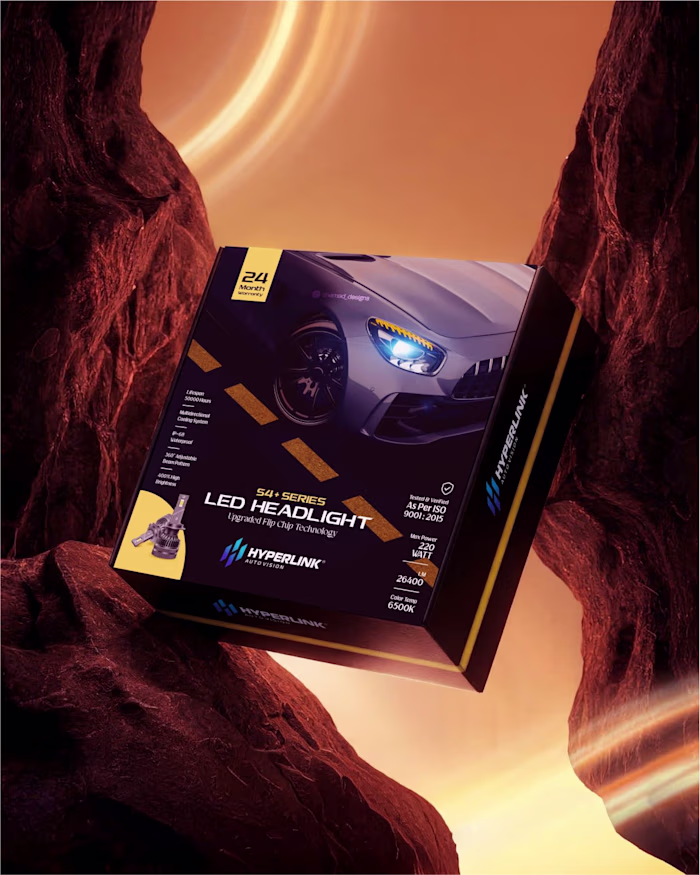 LED Headlight Packaging Design (220W)