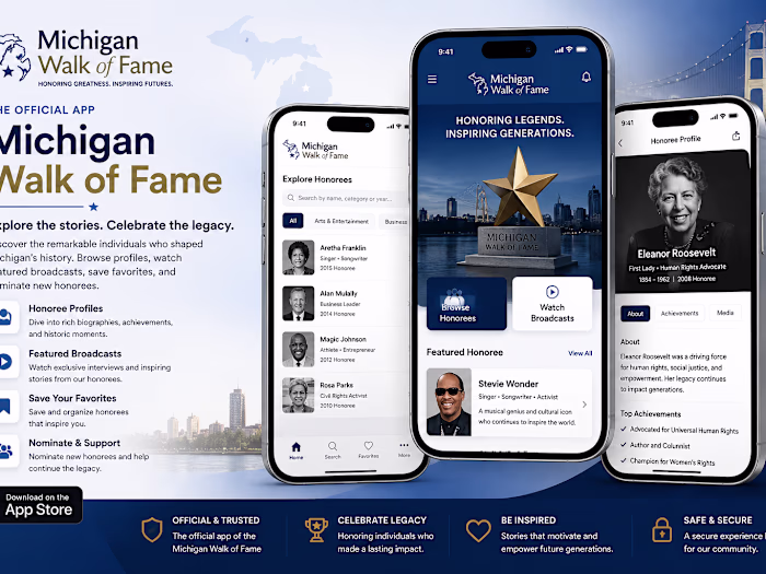 Michigan Walk of Fame Mobile App Development