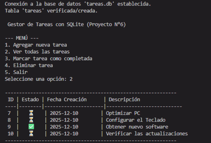 Task Management System (CRUD Application with SQLite Database)