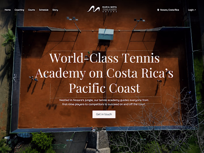 Maria Moya Tennis Academy — Website Design & Build