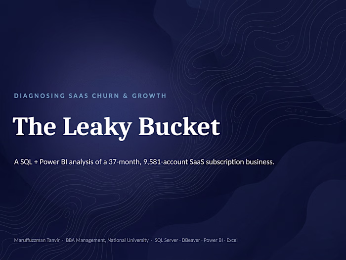 The Leaky Bucket: Diagnosing SaaS Churn & Growth