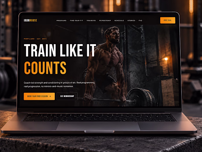 Iron House Sessions • A Website That Turns Visitors Into Members