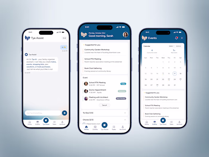AI-powered family organizer app designed