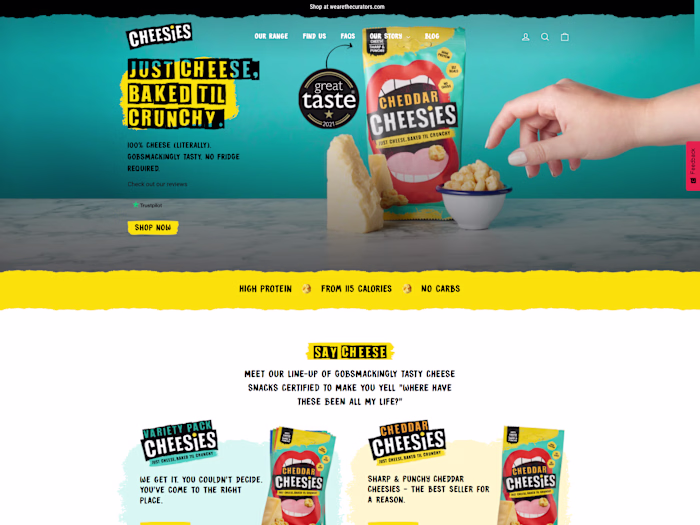 Cheesies Online Storefront Design