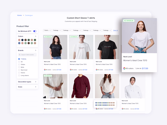 Catalogue page / E-commerce shopping