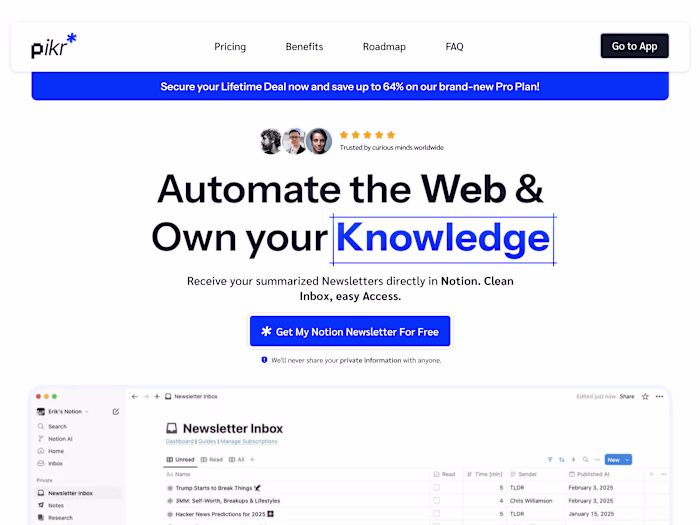 ✨ pikr.io SaaS Website Design
