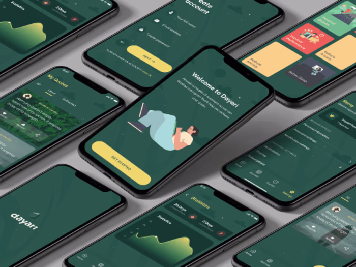 Dayari Mobile App Design