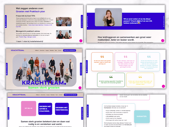 Krachtteam wanted a Kajabi website,