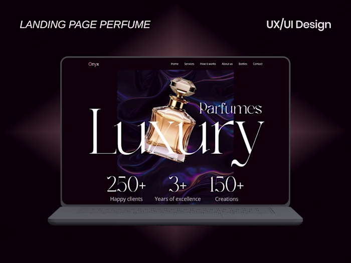 Landing page perfume customization