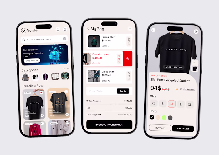 Fashion E-Commerce Mobile App UI