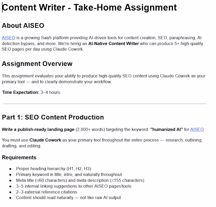 AISEO Landing Page: SEO Copywriting Case Study