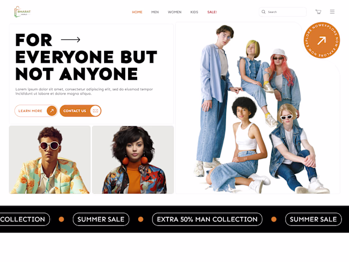 Clean and Minimalist E-commerce Website Design