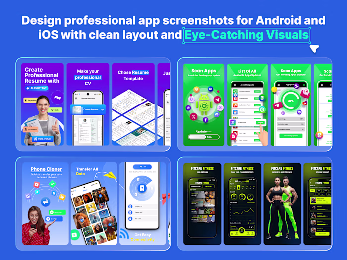 Design professional app screenshots for