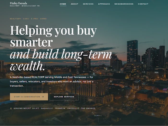 Hailey Personal Website Design