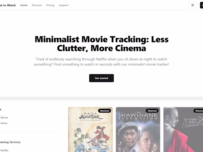 Minimalist Movie Tracker