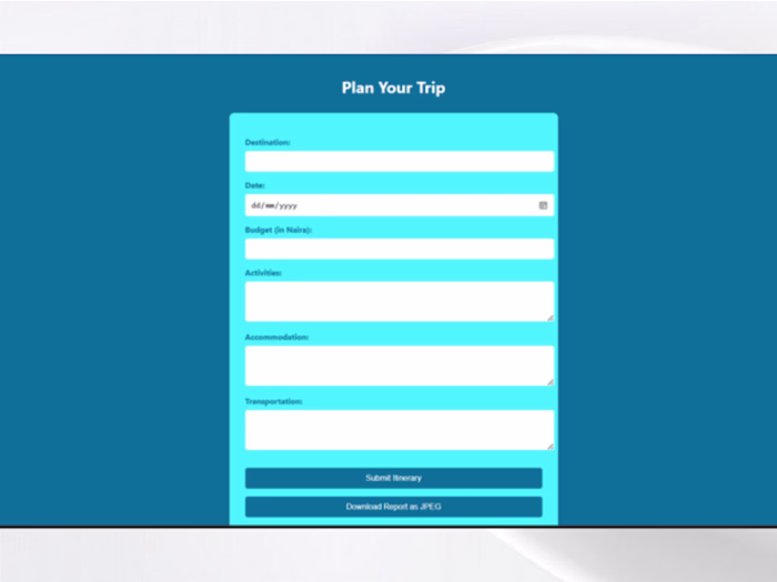 Travel Planner Website Development for HRM Travels