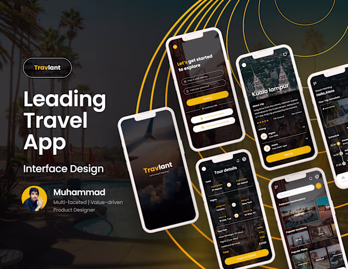 Travlant | Travel Agency | UX/UI App Design