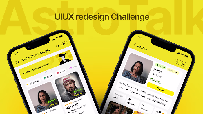 Case study on Astrotalk app UI | Bento grid :: Behance